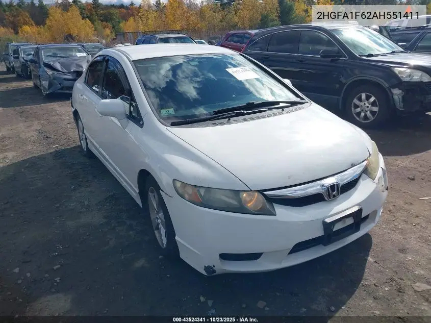 2HGFA1F62AH551411 2010 Honda Civic Lx-S