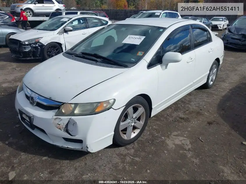 2HGFA1F62AH551411 2010 Honda Civic Lx-S