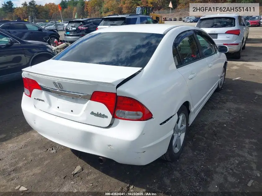 2HGFA1F62AH551411 2010 Honda Civic Lx-S