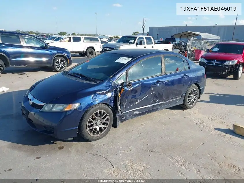 19XFA1F51AE045019 2010 Honda Civic Lx