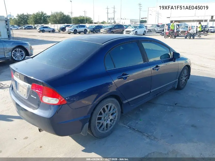 19XFA1F51AE045019 2010 Honda Civic Lx