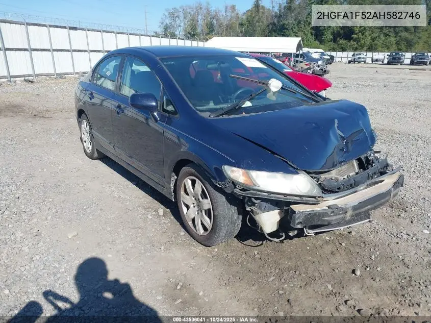 2HGFA1F52AH582746 2010 Honda Civic Lx