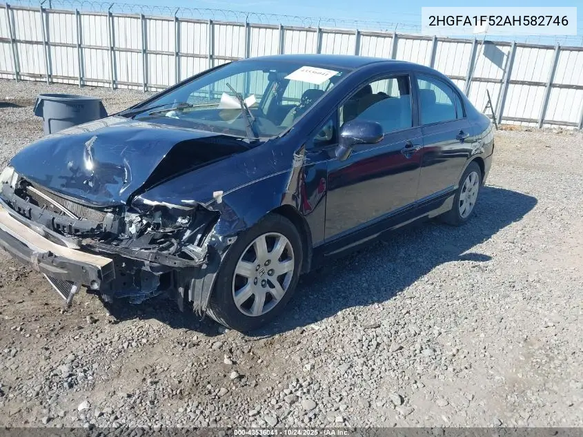 2HGFA1F52AH582746 2010 Honda Civic Lx