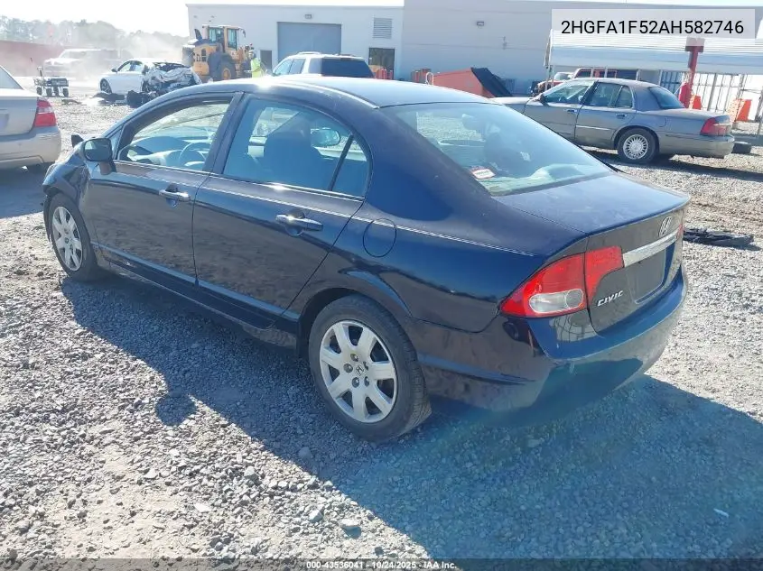 2HGFA1F52AH582746 2010 Honda Civic Lx