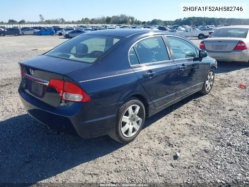 2HGFA1F52AH582746 2010 Honda Civic Lx