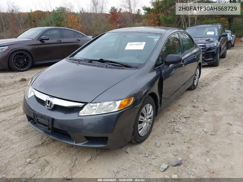 2HGFA1F30AH568729 2010 Honda Civic Vp