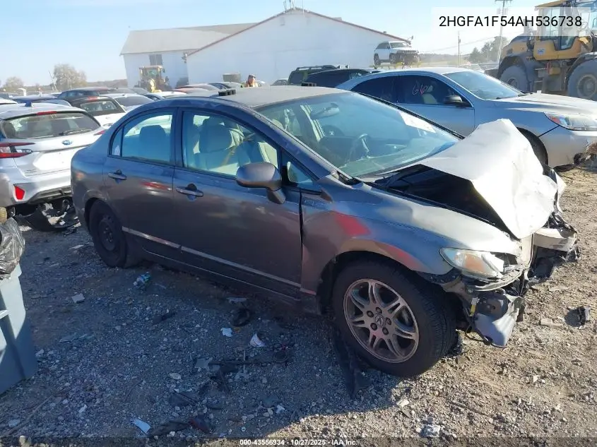 2HGFA1F54AH536738 2010 Honda Civic Lx
