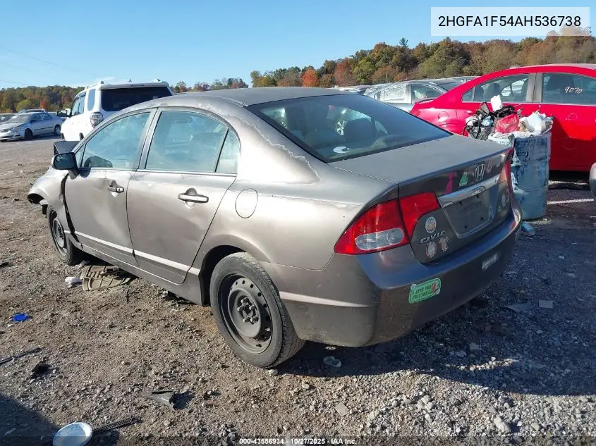 2HGFA1F54AH536738 2010 Honda Civic Lx