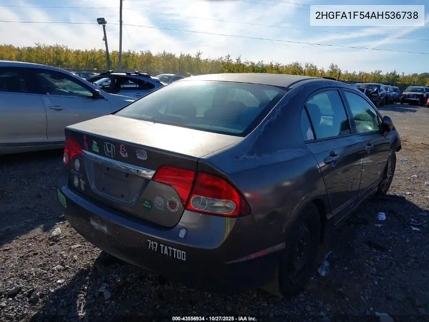2HGFA1F54AH536738 2010 Honda Civic Lx