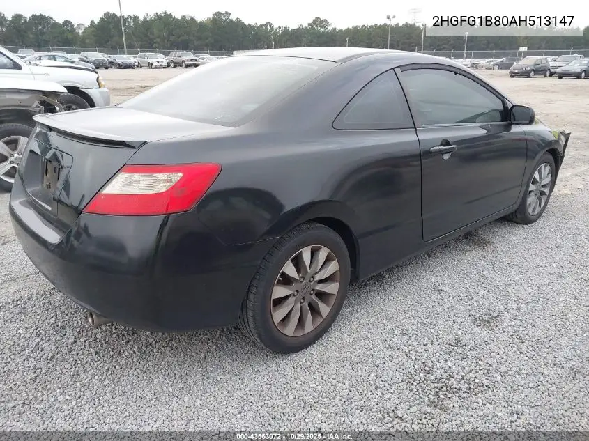 2HGFG1B80AH513147 2010 Honda Civic Ex
