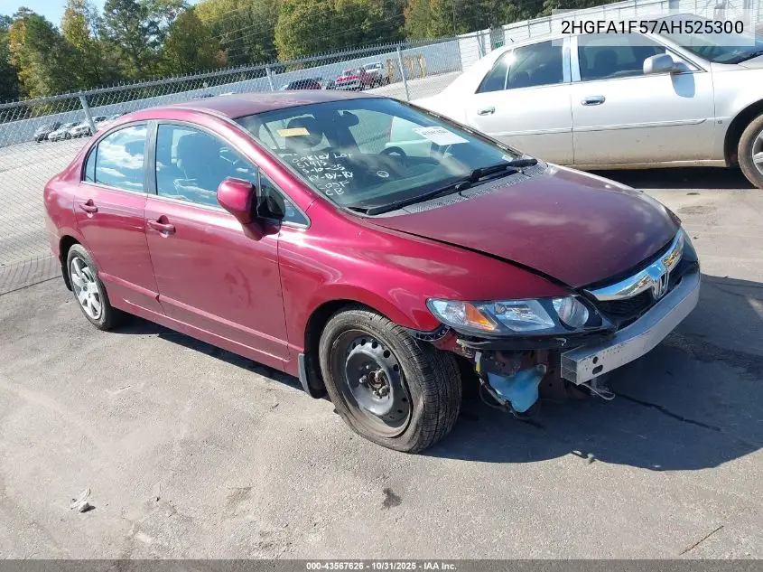 2HGFA1F57AH525300 2010 Honda Civic Lx