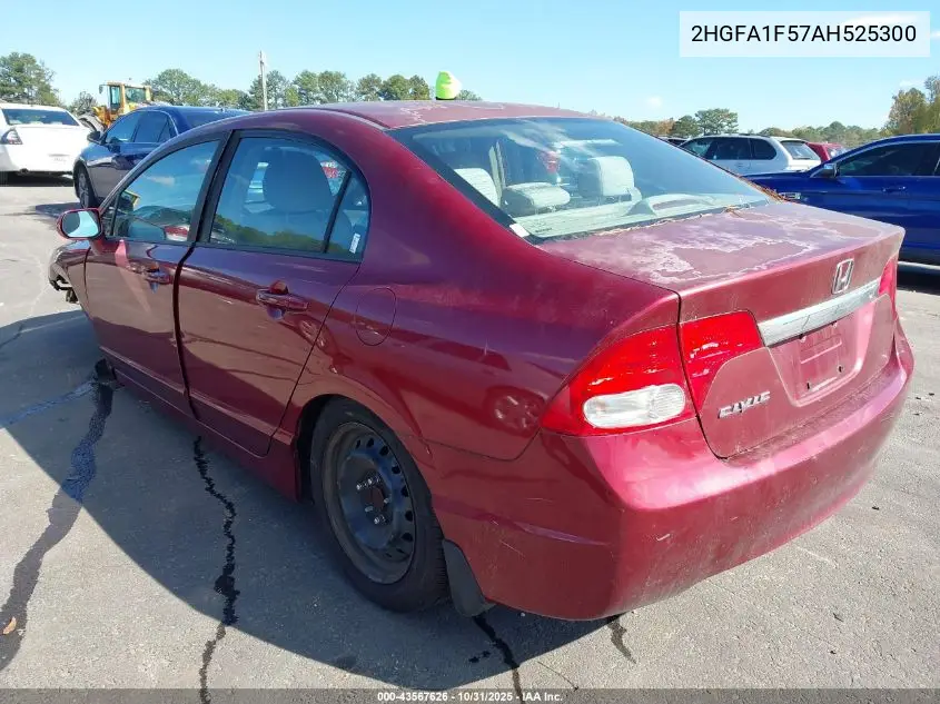 2HGFA1F57AH525300 2010 Honda Civic Lx