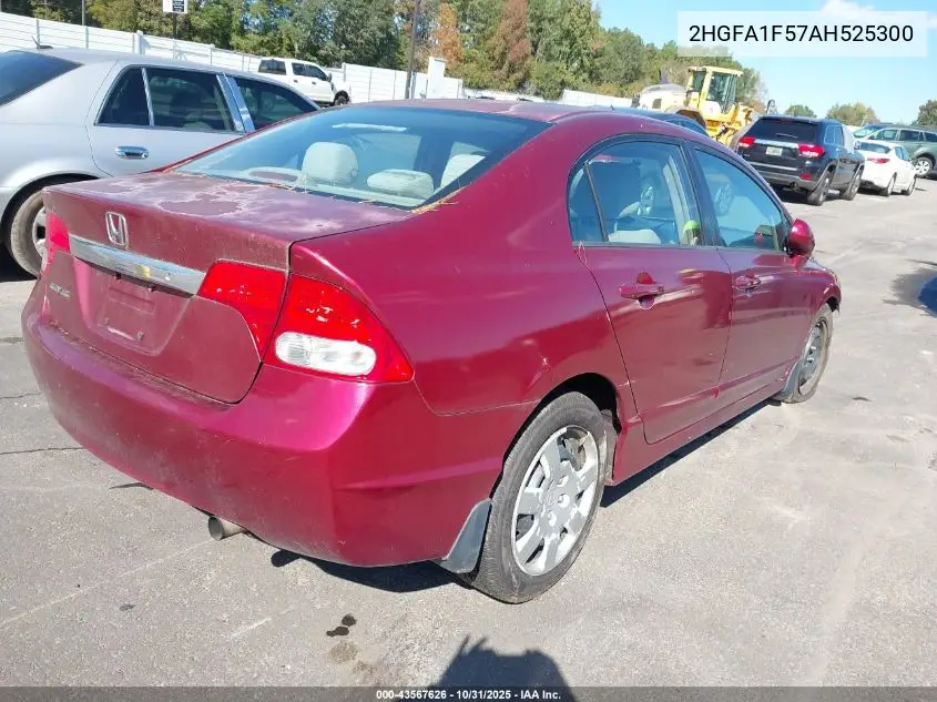2HGFA1F57AH525300 2010 Honda Civic Lx