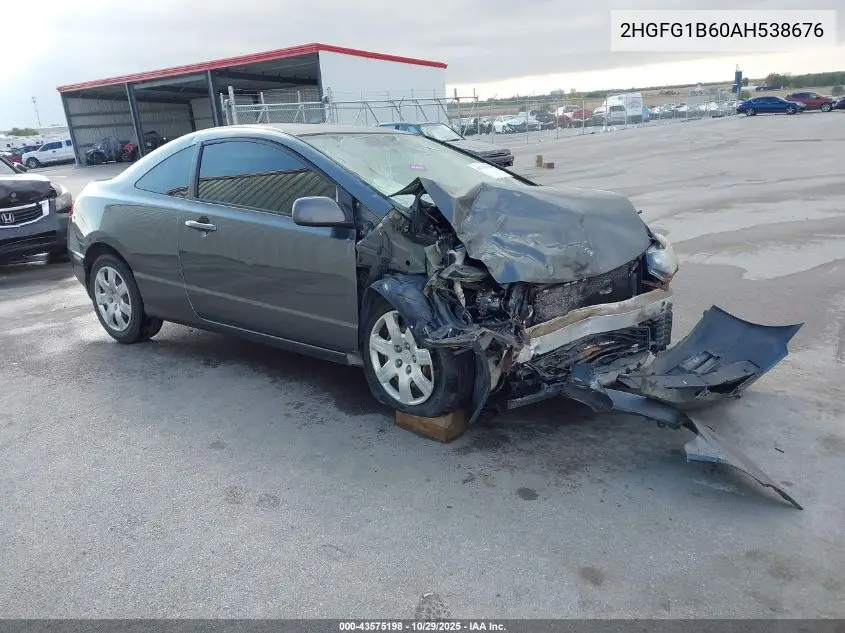 2HGFG1B60AH538676 2010 Honda Civic Lx