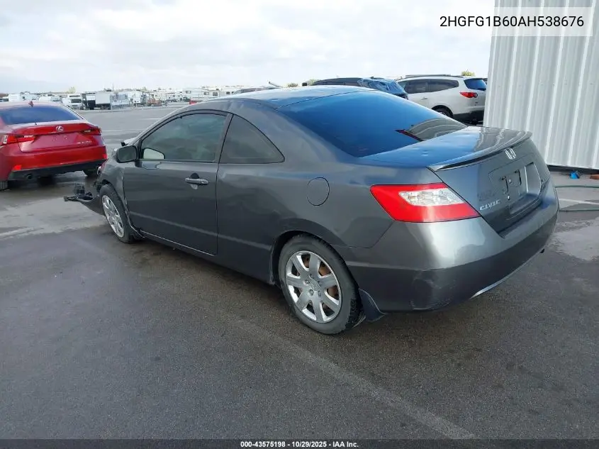 2HGFG1B60AH538676 2010 Honda Civic Lx