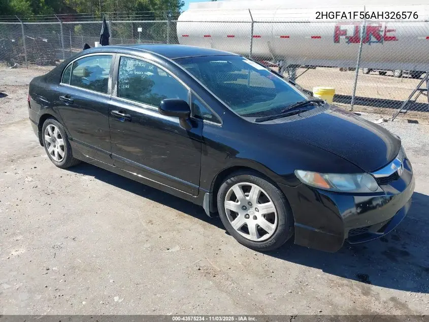 2HGFA1F56AH326576 2010 Honda Civic Lx