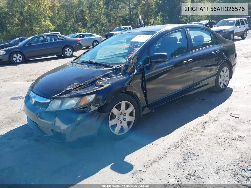 2HGFA1F56AH326576 2010 Honda Civic Lx