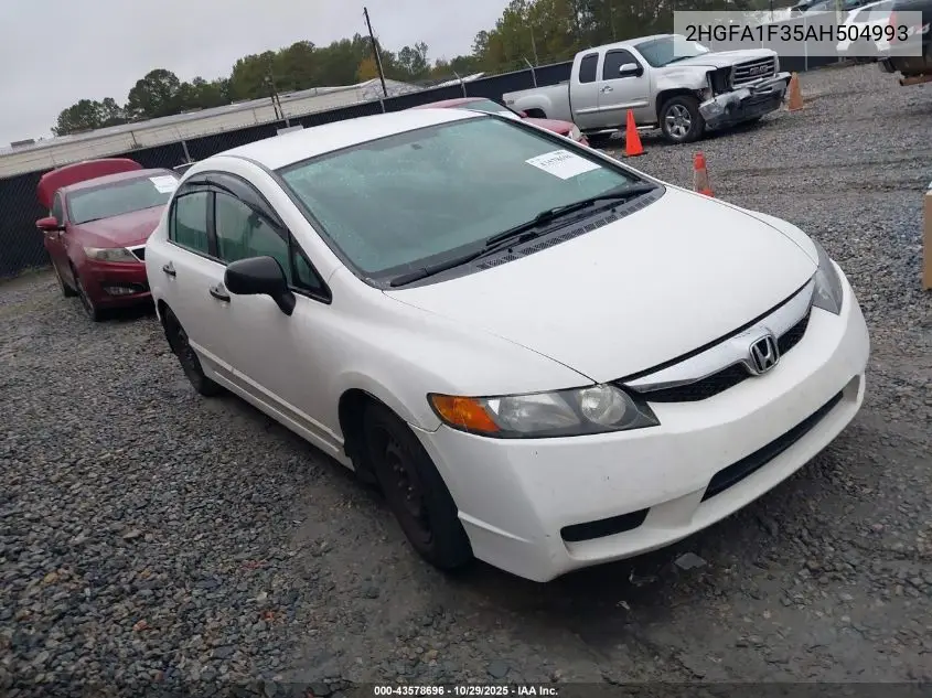 2HGFA1F35AH504993 2010 Honda Civic Vp