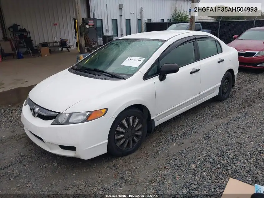 2HGFA1F35AH504993 2010 Honda Civic Vp