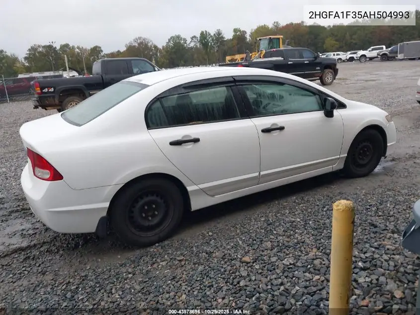 2HGFA1F35AH504993 2010 Honda Civic Vp