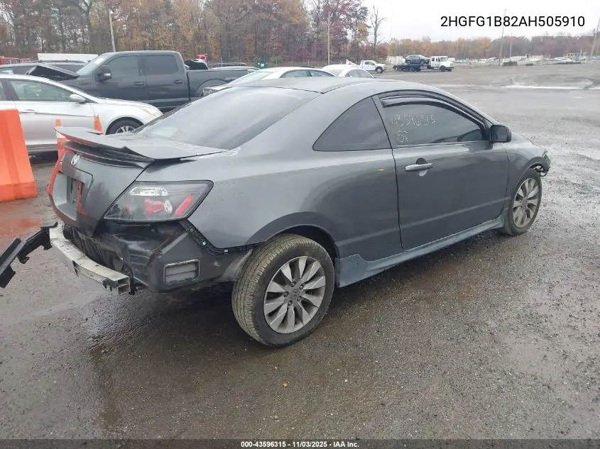 2HGFG1B82AH505910 2010 Honda Civic Ex