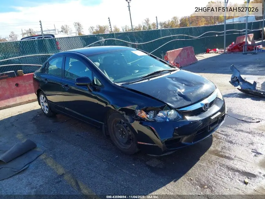 2HGFA1F51AH527026 2010 Honda Civic Lx