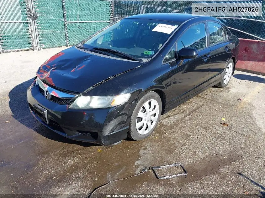 2HGFA1F51AH527026 2010 Honda Civic Lx