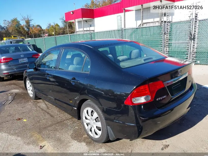 2HGFA1F51AH527026 2010 Honda Civic Lx