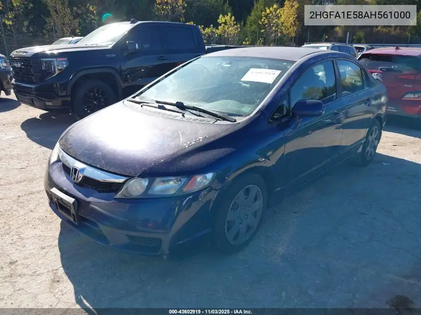 2HGFA1E58AH561000 2010 Honda Civic Lx