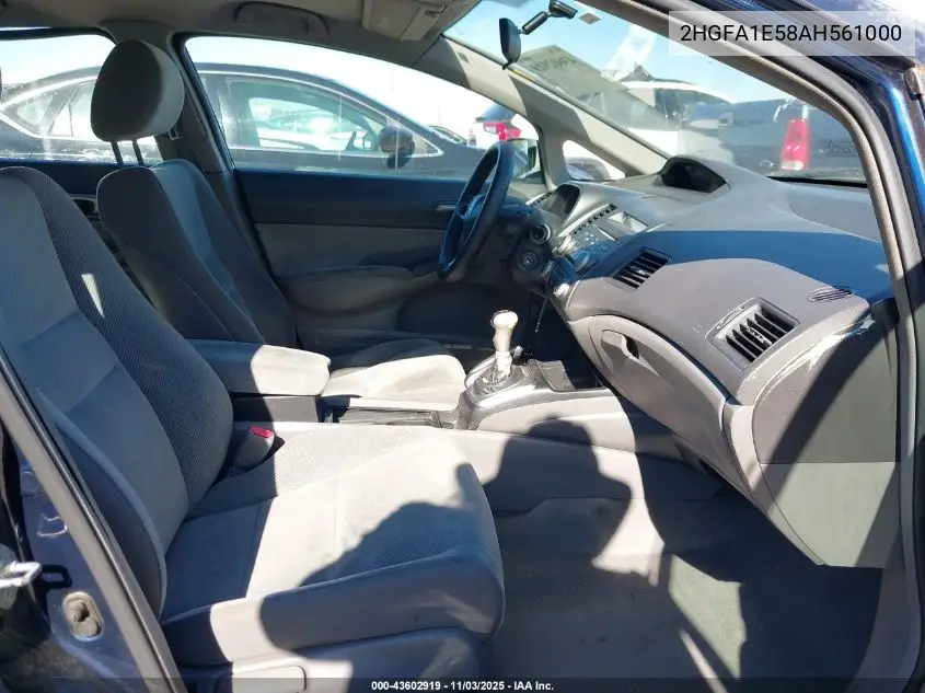 2HGFA1E58AH561000 2010 Honda Civic Lx