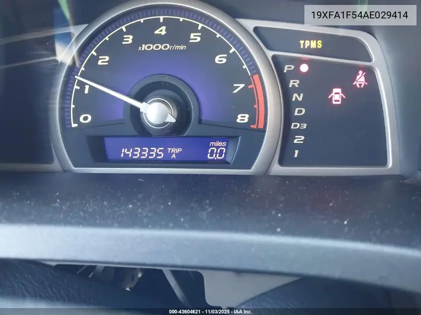 19XFA1F54AE029414 2010 Honda Civic Lx