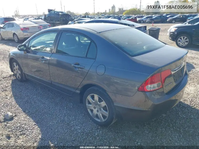 19XFA1F58AE005696 2010 Honda Civic Lx