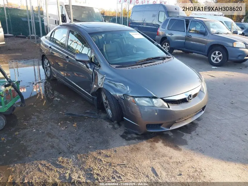 2HGFA1F9XAH308620 2010 Honda Civic Ex-L