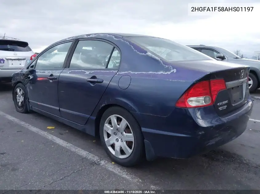 2HGFA1F58AH501197 2010 Honda Civic Lx