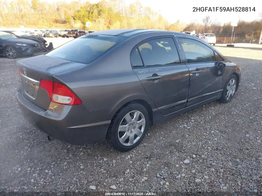 2HGFA1F59AH528814 2010 Honda Civic Lx