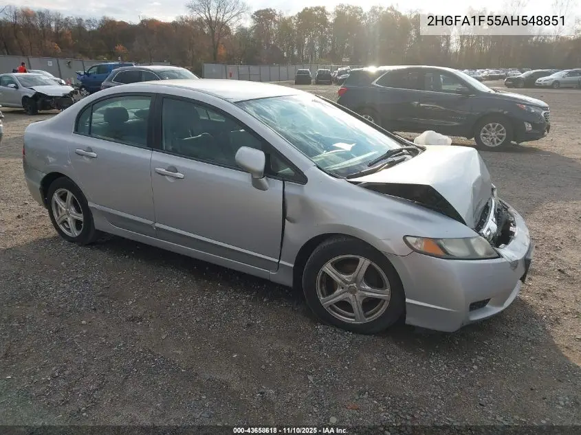 2HGFA1F55AH548851 2010 Honda Civic Lx