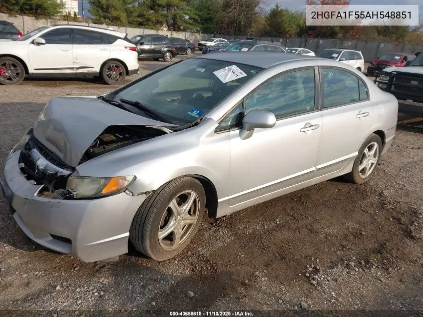 2HGFA1F55AH548851 2010 Honda Civic Lx