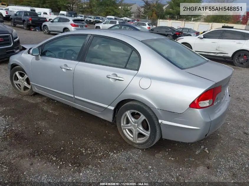 2HGFA1F55AH548851 2010 Honda Civic Lx