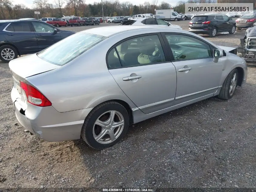 2HGFA1F55AH548851 2010 Honda Civic Lx
