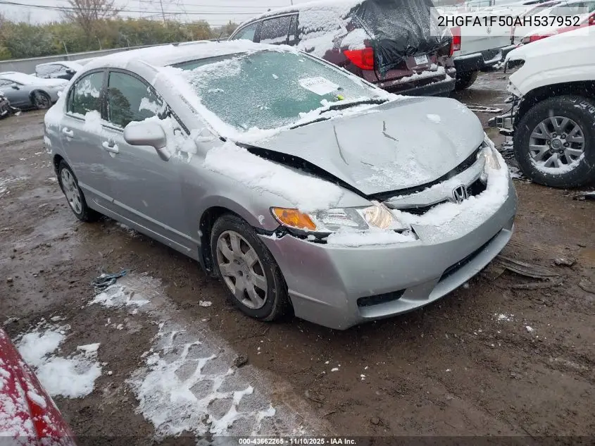 2HGFA1F50AH537952 2010 Honda Civic Lx