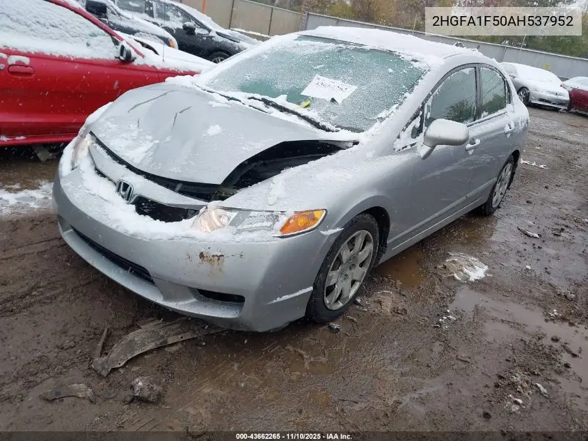 2HGFA1F50AH537952 2010 Honda Civic Lx
