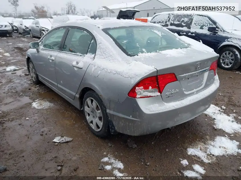 2HGFA1F50AH537952 2010 Honda Civic Lx