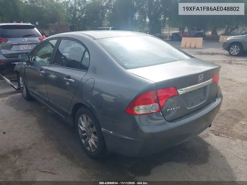 19XFA1F86AE048802 2010 Honda Civic Ex