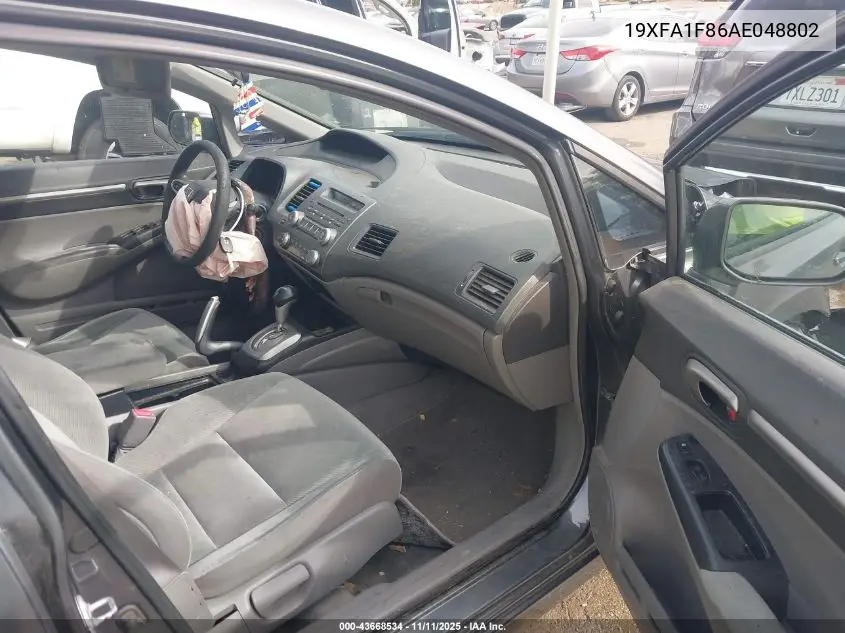19XFA1F86AE048802 2010 Honda Civic Ex