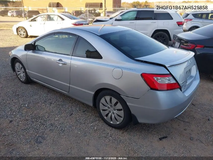 2HGFG1B67AH525858 2010 Honda Civic Lx