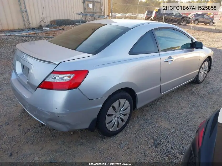 2HGFG1B67AH525858 2010 Honda Civic Lx