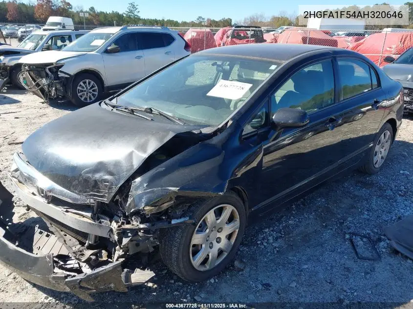 2HGFA1F54AH320646 2010 Honda Civic Lx