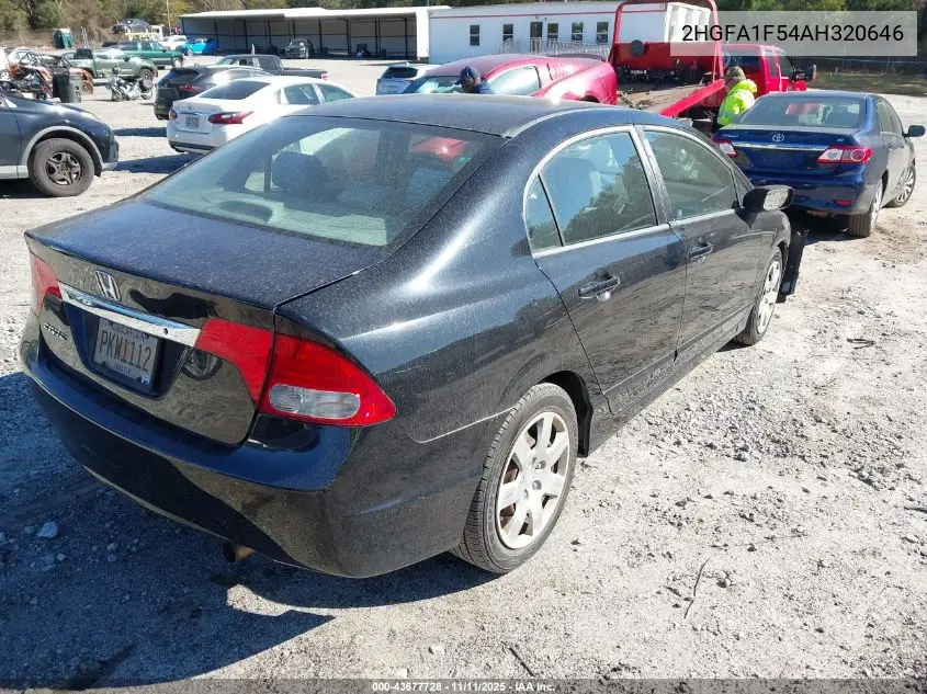2HGFA1F54AH320646 2010 Honda Civic Lx