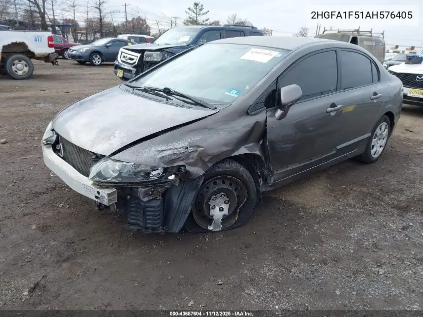 2HGFA1F51AH576405 2010 Honda Civic Lx