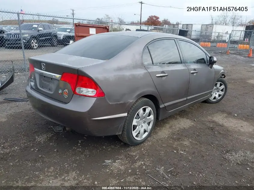2HGFA1F51AH576405 2010 Honda Civic Lx